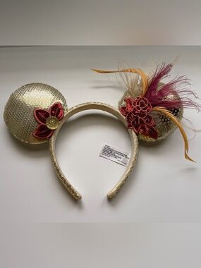 Disney Mickey Gold Sequin Ears- Flapper Style